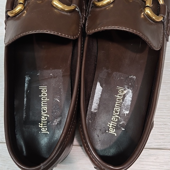 Jeffrey Campbell By Free People Women Brown Loafers with Gold Accent 8.5 main image 6